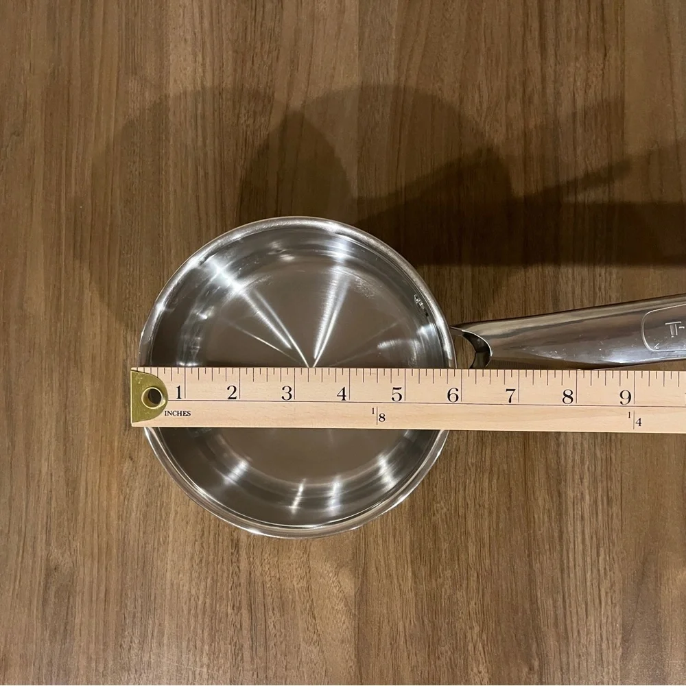 T-Fal 2 Stainless Steel Saucepans With Measuring Marks Bundle